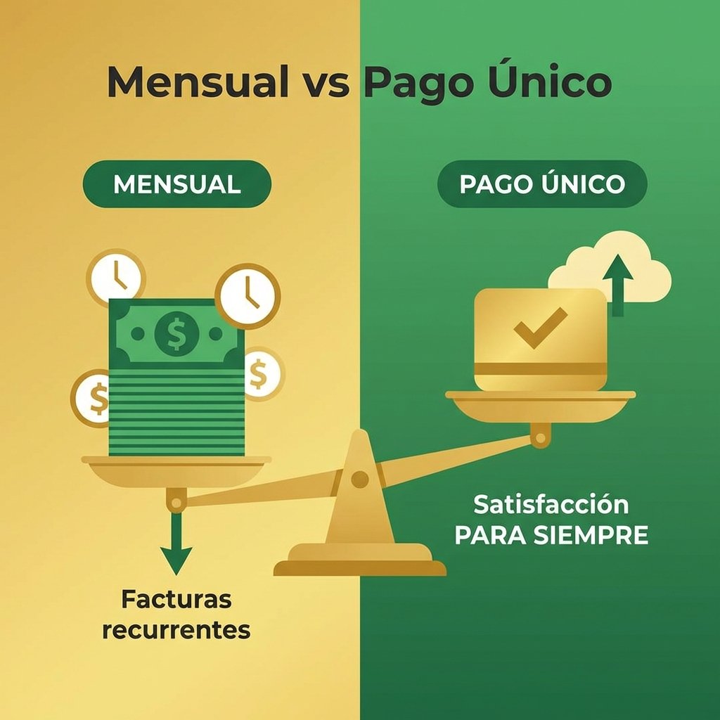 Planes Mensuales vs Pago Único
