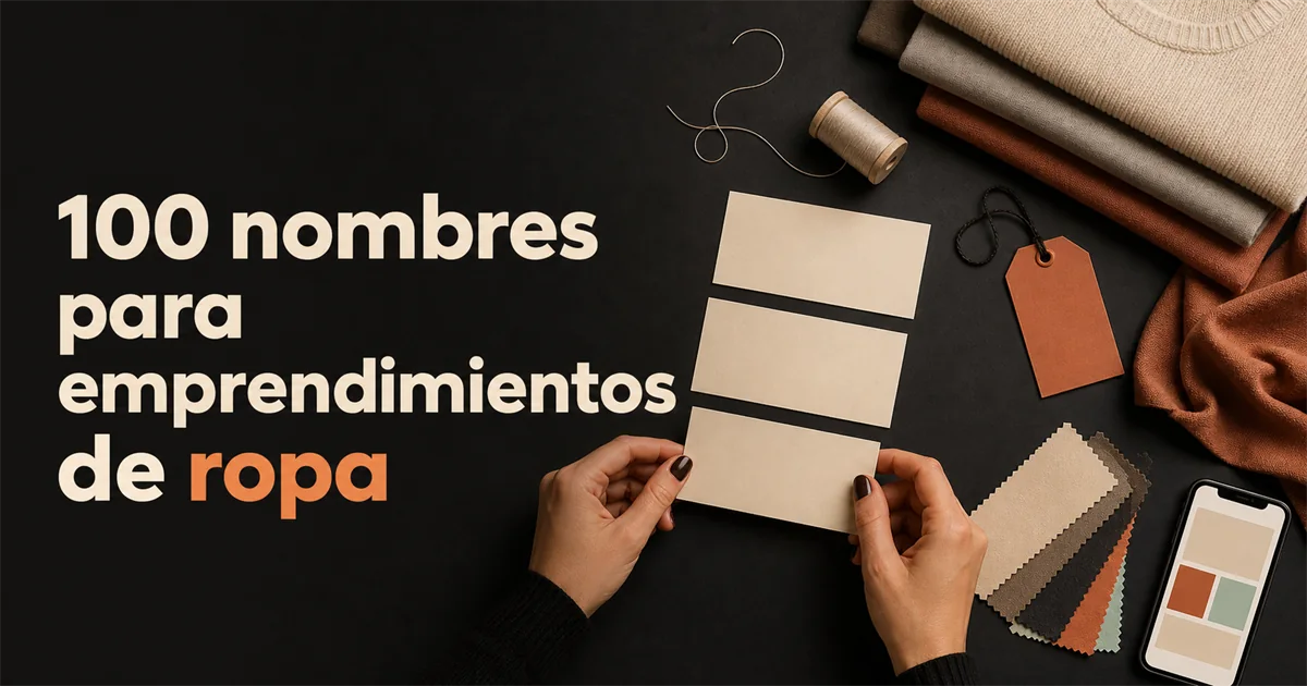 Indumentaria deportiva y cuaderno para elegir el nombre de una marca de deportes
