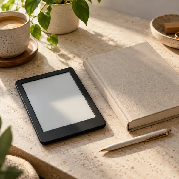 Un libro digital como producto: foto gratis sin copyright de marketing y redes sociales