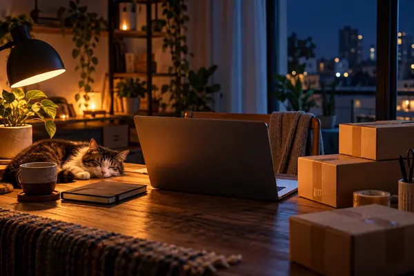 Tienda abierta de noche: foto gratis sin copyright de tienda online y ecommerce
