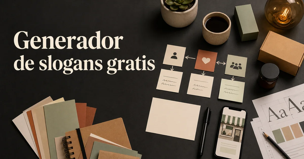 Tarjetas con frases para definir el slogan de un emprendimiento de comida