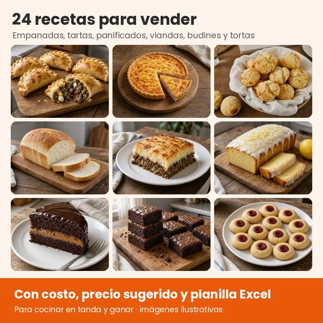 Cocina para Vender: recetas con costos (PDF). Recetas para emprender. Crujiente sin Aceite