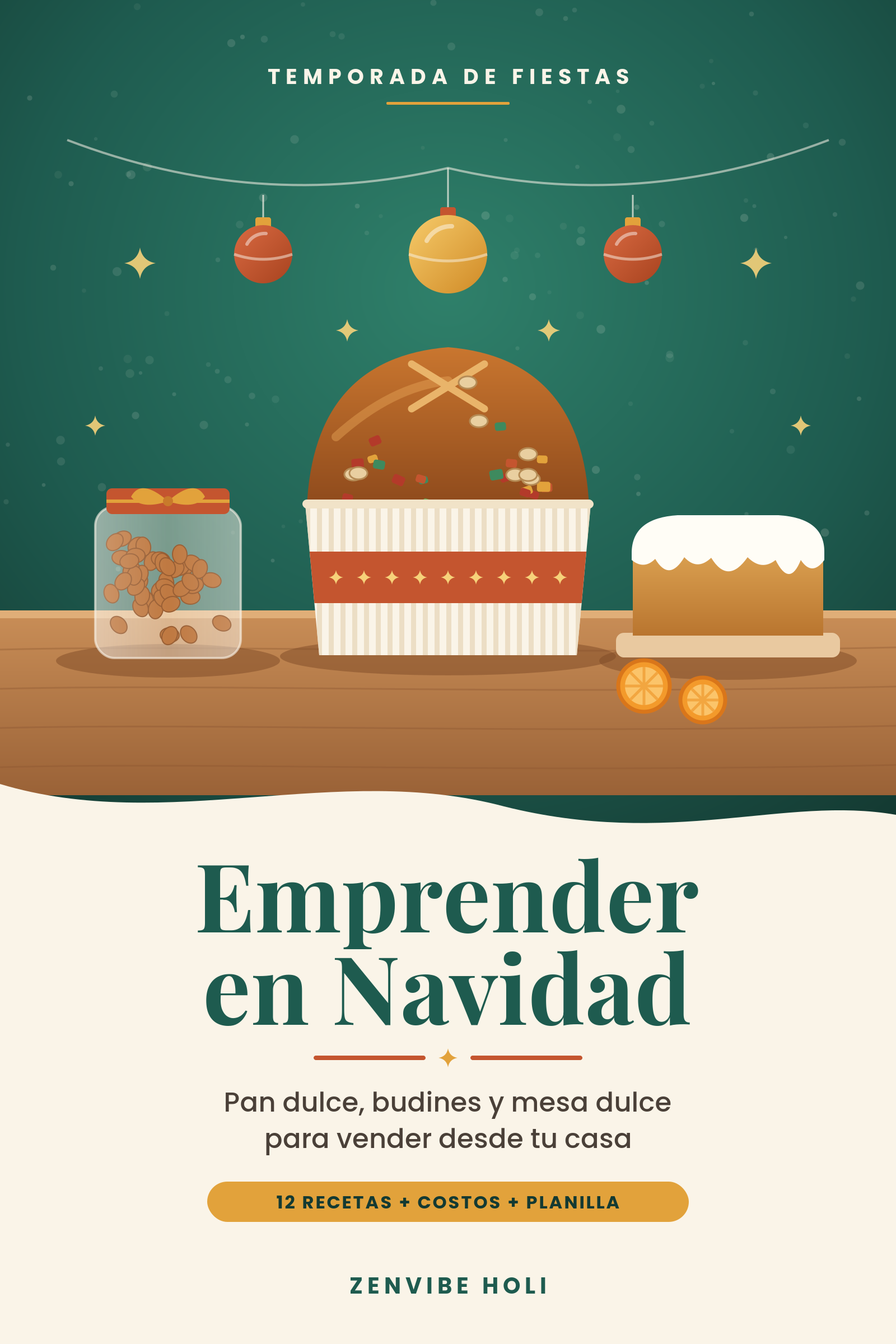 Emprender en Navidad: pan dulce y budines para vender (PDF). Recetas para emprender. Crujiente sin Aceite