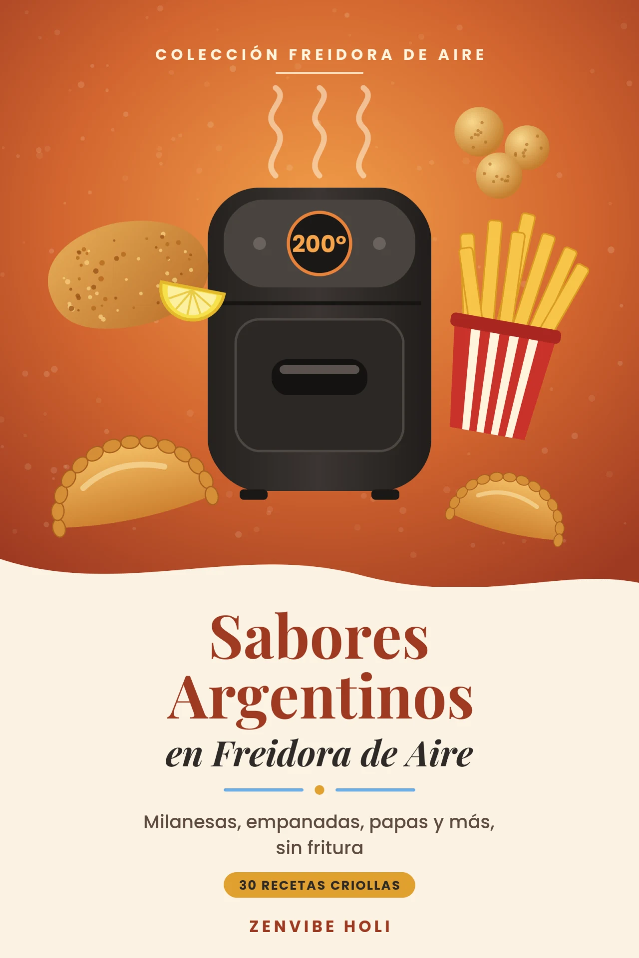 Portada del recetario Sabores Argentinos en Freidora de Aire