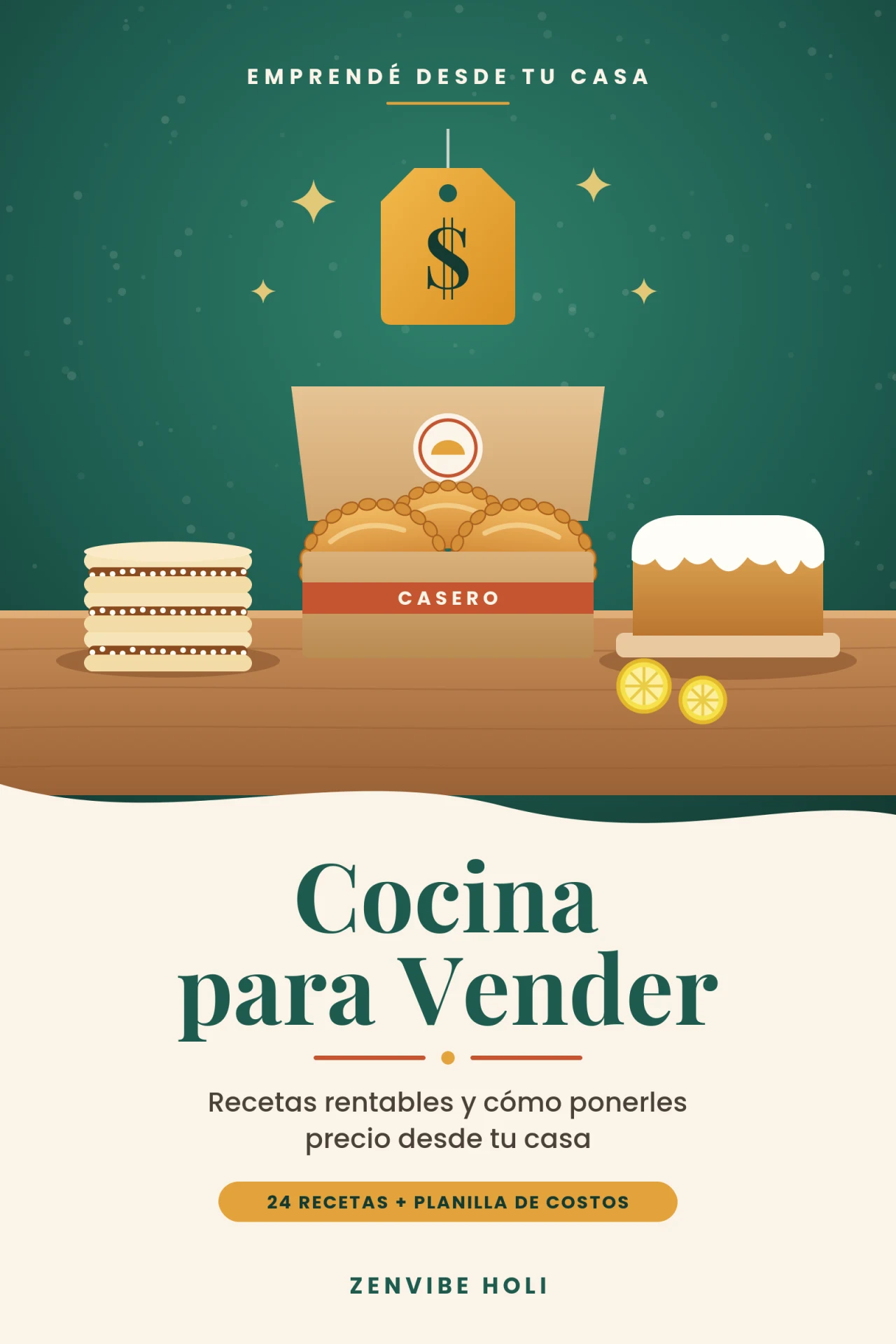 Portada del recetario Cocina para Vender