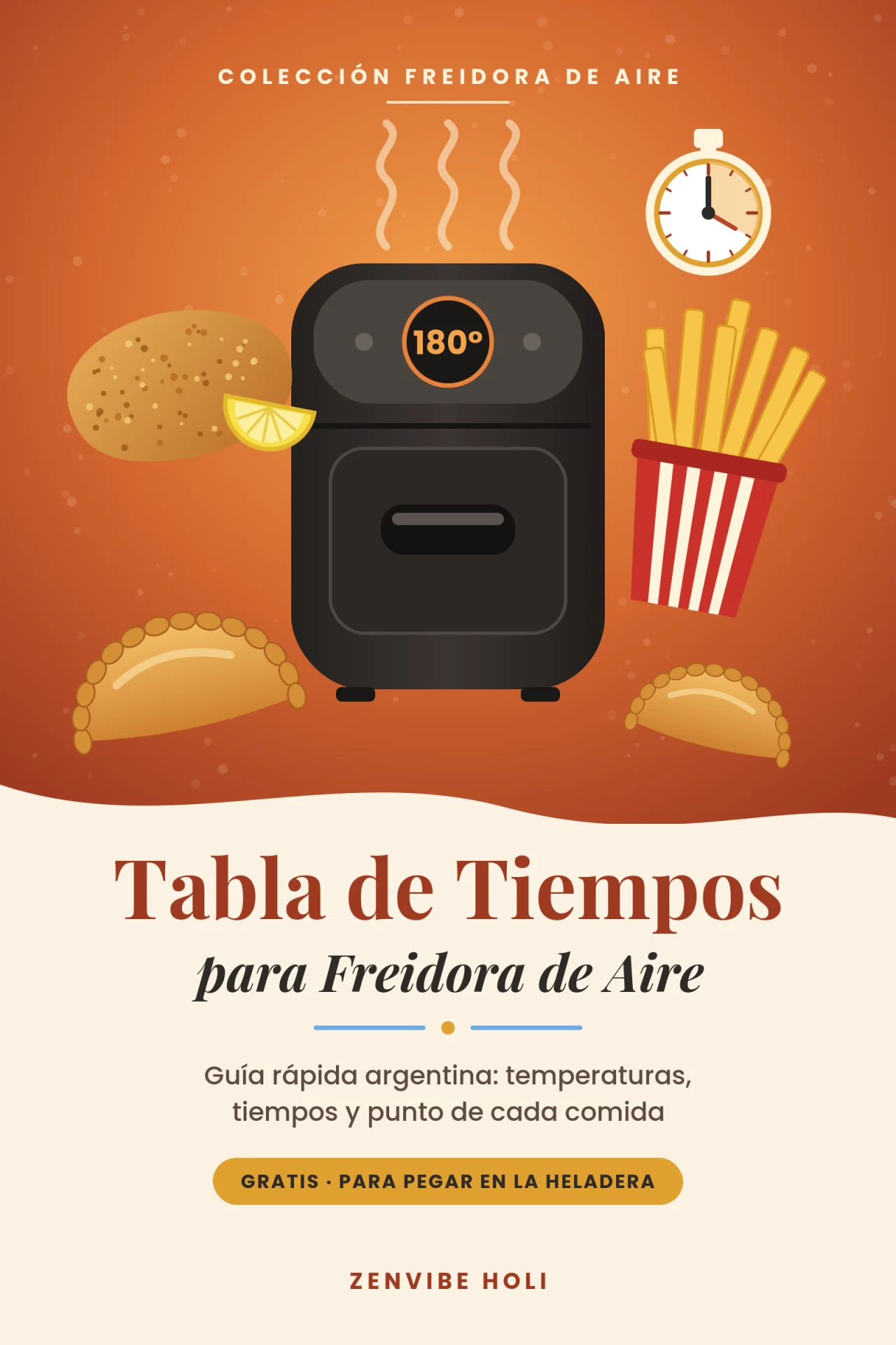 Tabla de Tiempos para Freidora de Aire