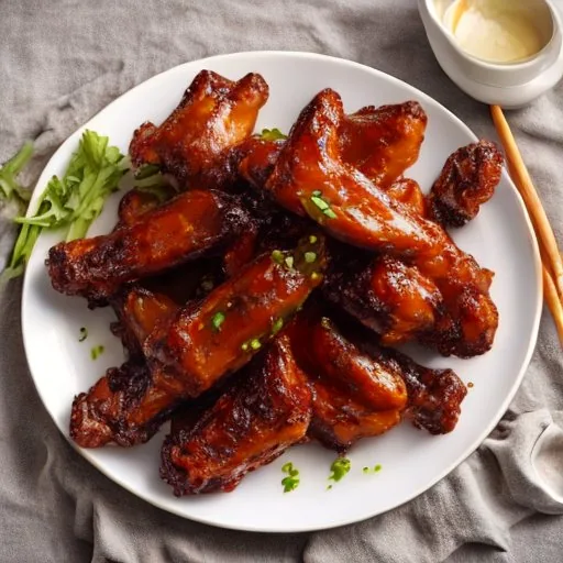 Alitas de pollo con salsa barbacoa