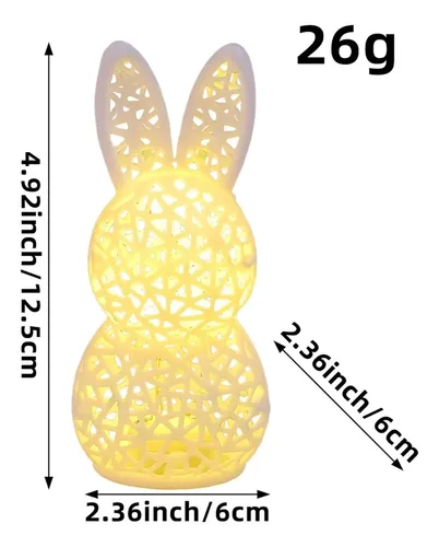 Lámpara Conejo Hueco 3D | Decorativa Infantil Impresa. CH Home. Chechu Studio