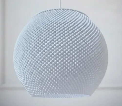 Lámpara Globo Efecto Tela 33cm | Colgante 3D Premium, foto 7. CH Home. Chechu Studio