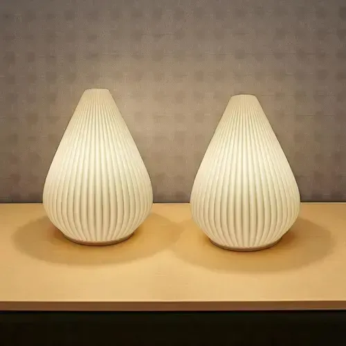 Combo X2 Velador Cono 3D | Diseño Geométrico Minimalista. CH Home. Chechu Studio