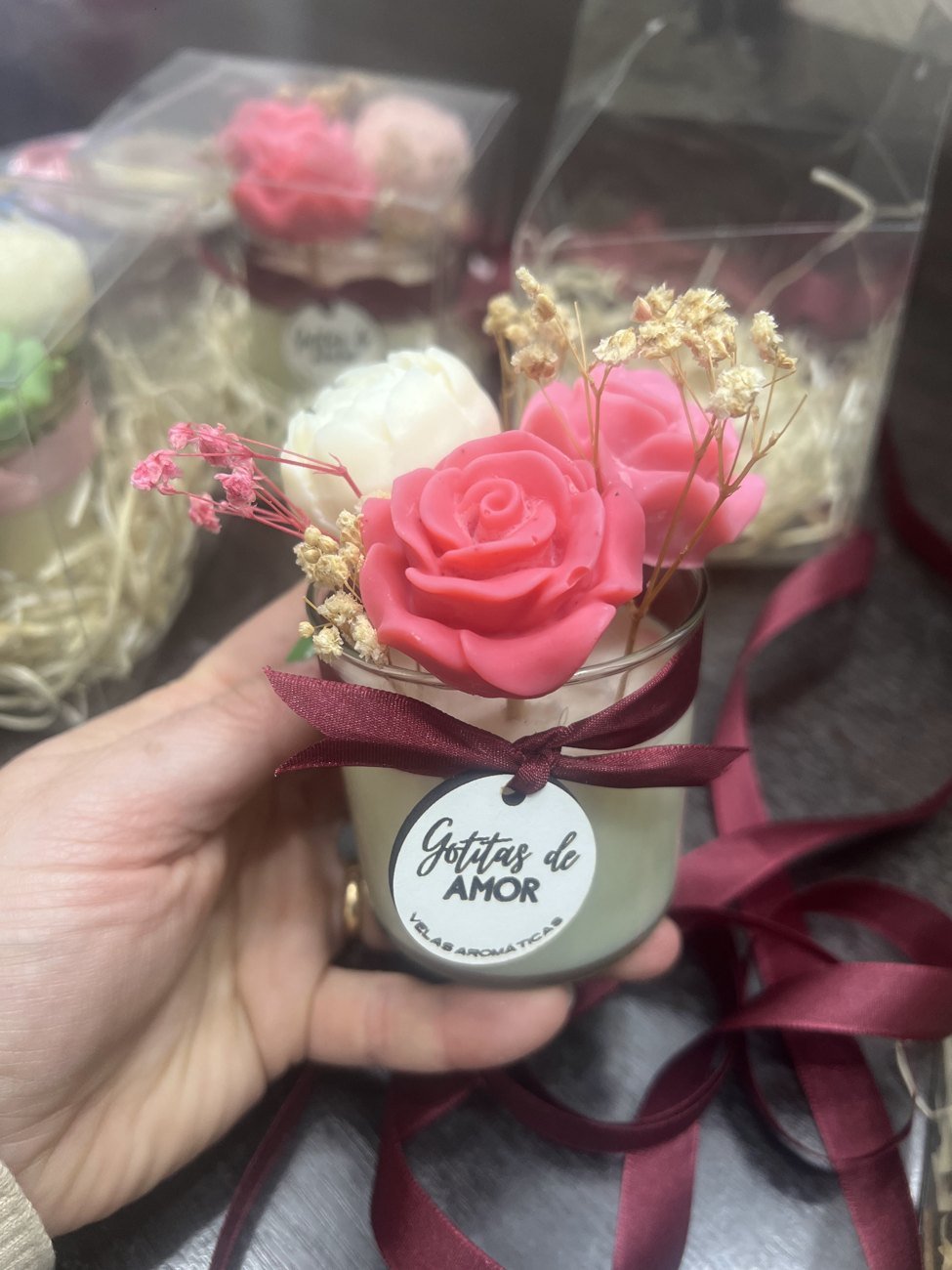 Ramo de rosas de cera