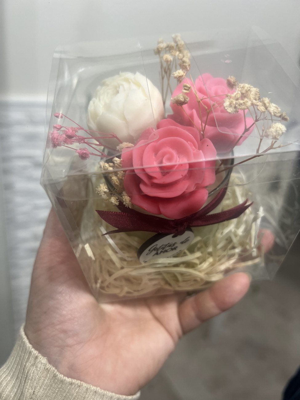 Ramo de rosas de cera