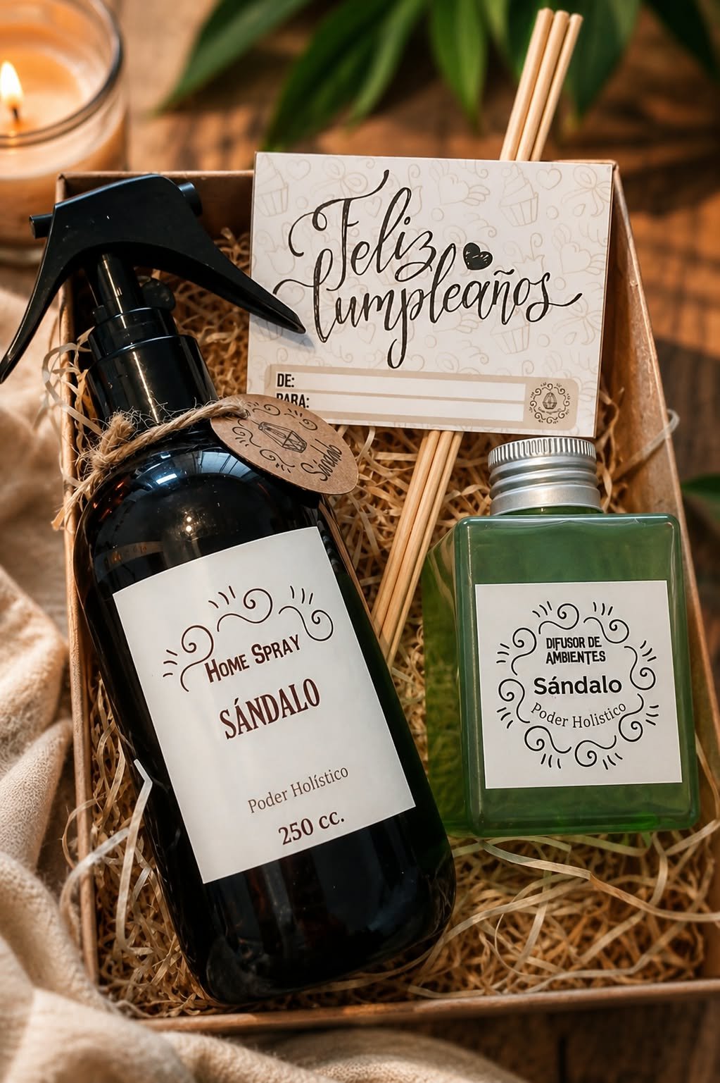 Box de Regalo Personalizado (Home Spray + Difusor). Productos. Poder Holistico